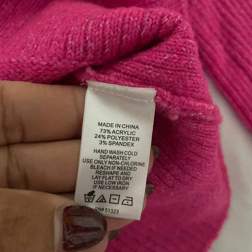 CeCe Fuchsia Sweater with Pearl Details - Picture 6 of 15